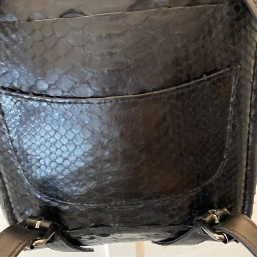 Justified Hunt  Black  snake skin  Backpack